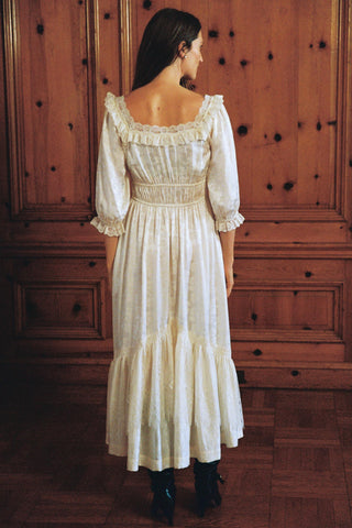 The Ornella Dress | Macadamia Jacquard