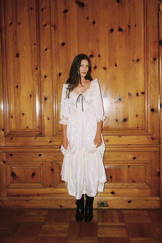 The Ornella Dress | Macadamia Jacquard