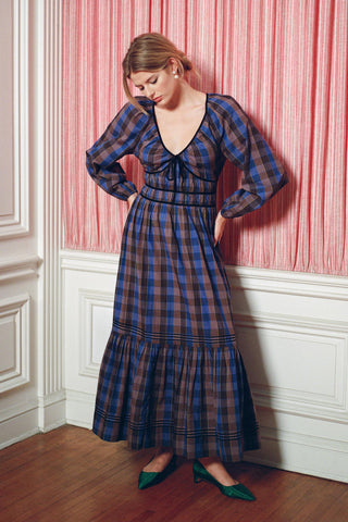 The Nyla Dress | Lazuli Plaid