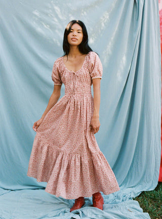 The Brynne Dress Petites | Maroon Calico Christy Dawn The Brynne Dress Petites | Maroon Calico Christy Dawn