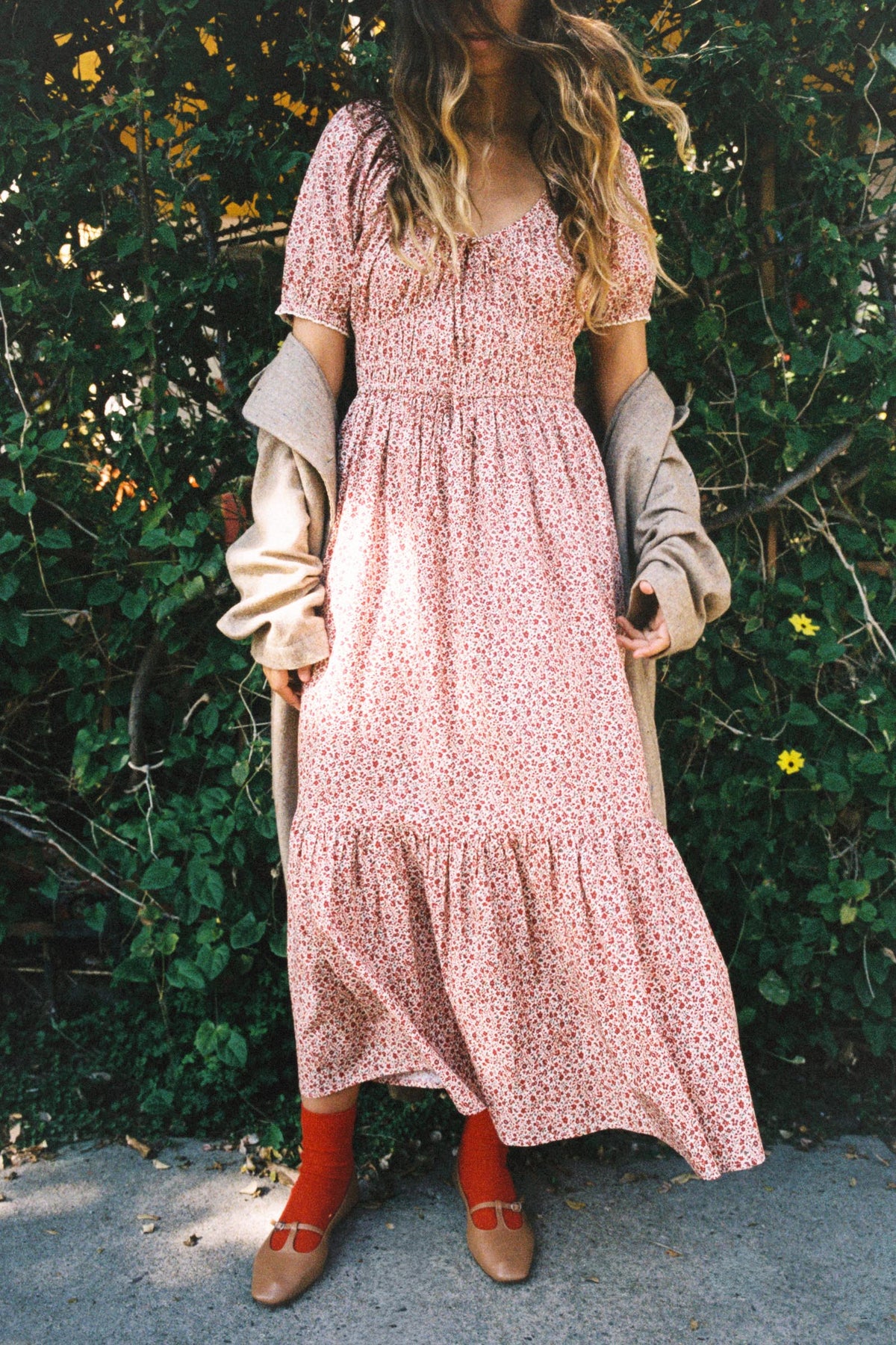 The Brynne Dress | Maroon Calico – Christy Dawn