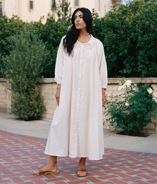 The Danielle Dress | Ecru Khadi