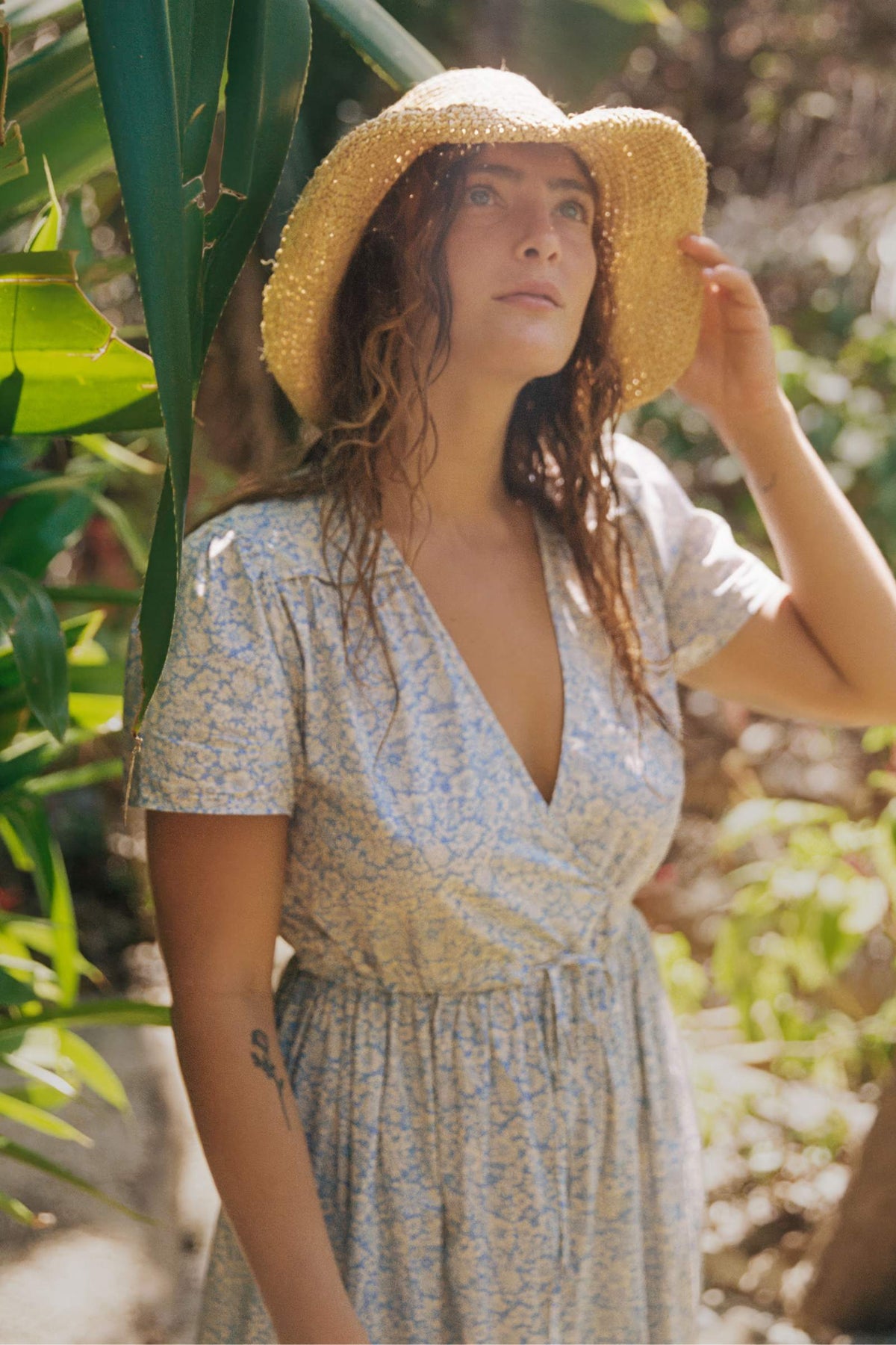 christy dawn blue dress BLUE FEATHER SEQUIN DRESS | CULT MIA main image 0