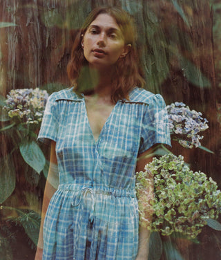 The Dawn Dress | Cornflower Basketweave