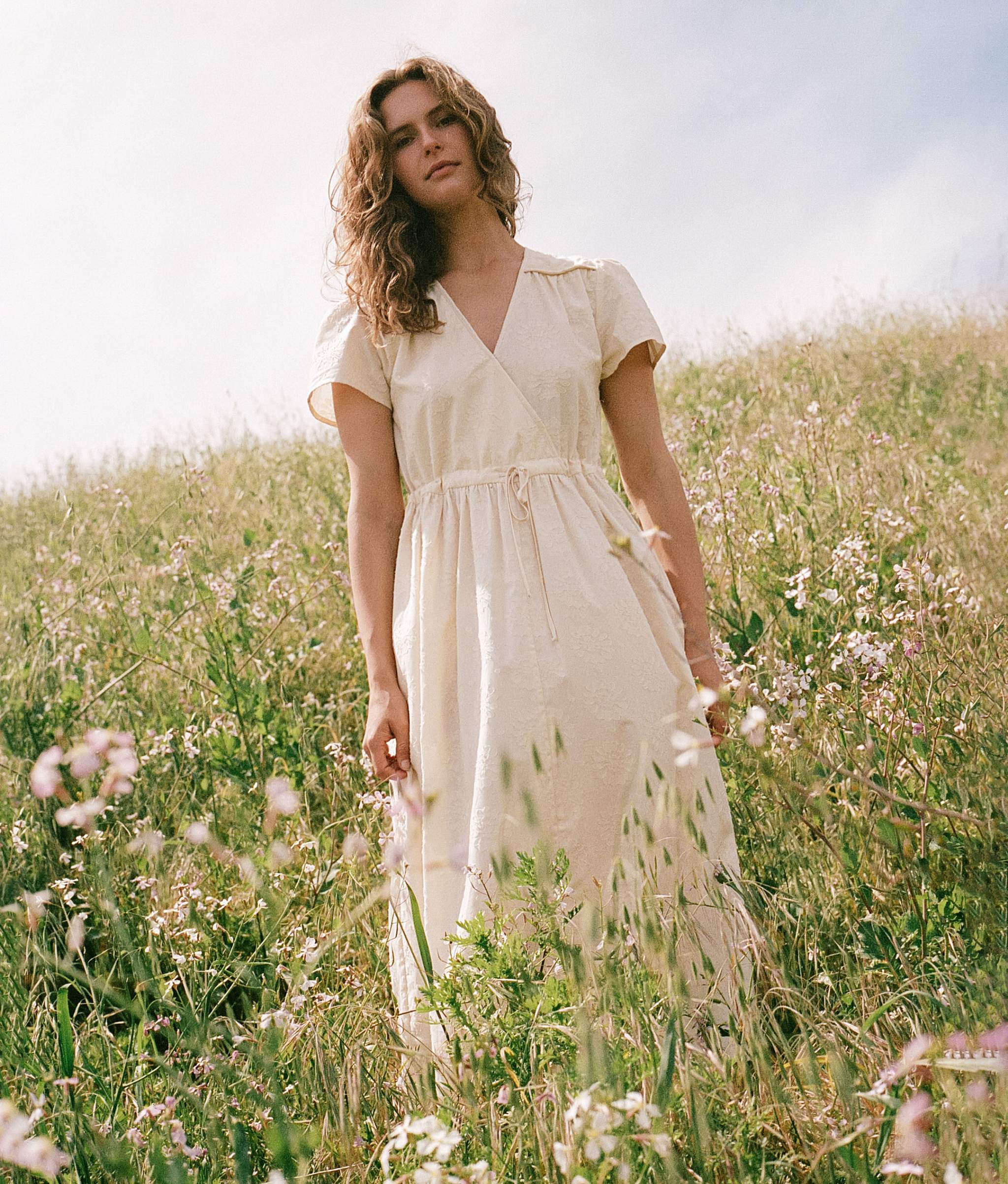 The Dawn Dress | Sunflower Jacquard