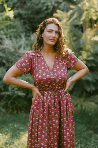 The Simple Dawn Dress | Antique Lotus Red