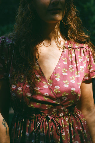 The Simple Dawn Dress | Antique Lotus Red