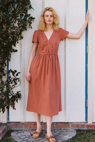 The Dawn Dress | Terracotta Gauze