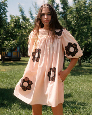 The Bella Dress | Blush Patchwork