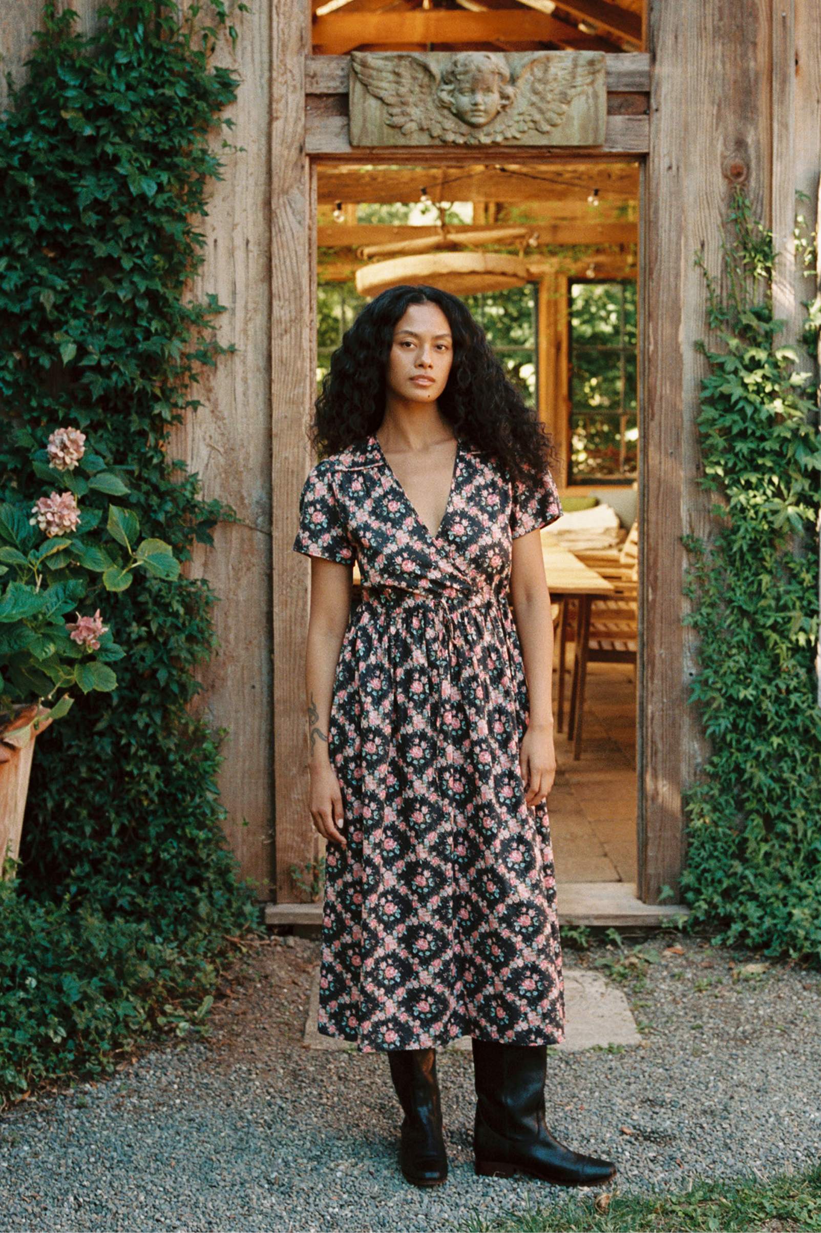 The Dawn Dress | Night Rose Lattice – Christy Dawn