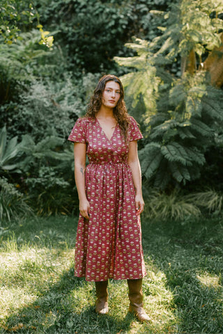 The Simple Dawn Dress Petites | Antique Lotus Red