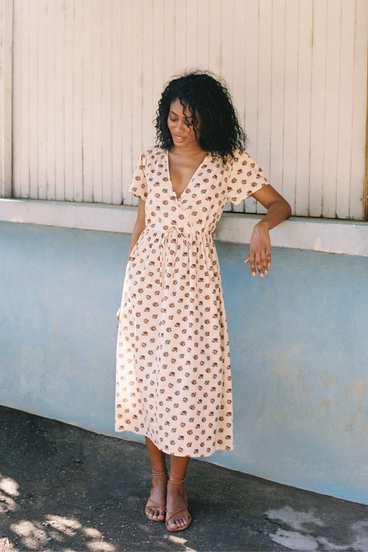 dawn midi dress in brown gingham product info and reviews The Dawn Dress