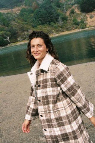 The Eleanor Coat | Wood Plaid