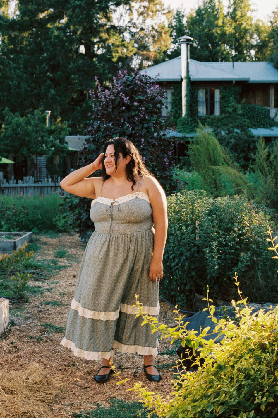 The Emma Dress Extended Acorn Blues Christy Dawn