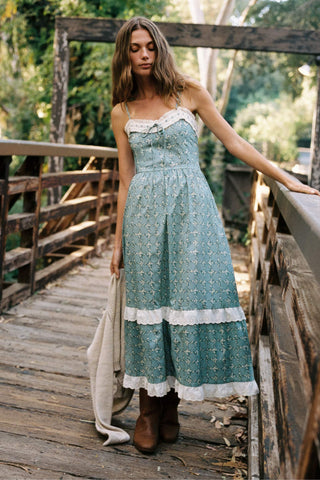 The Emma Dress | Teal Trellis