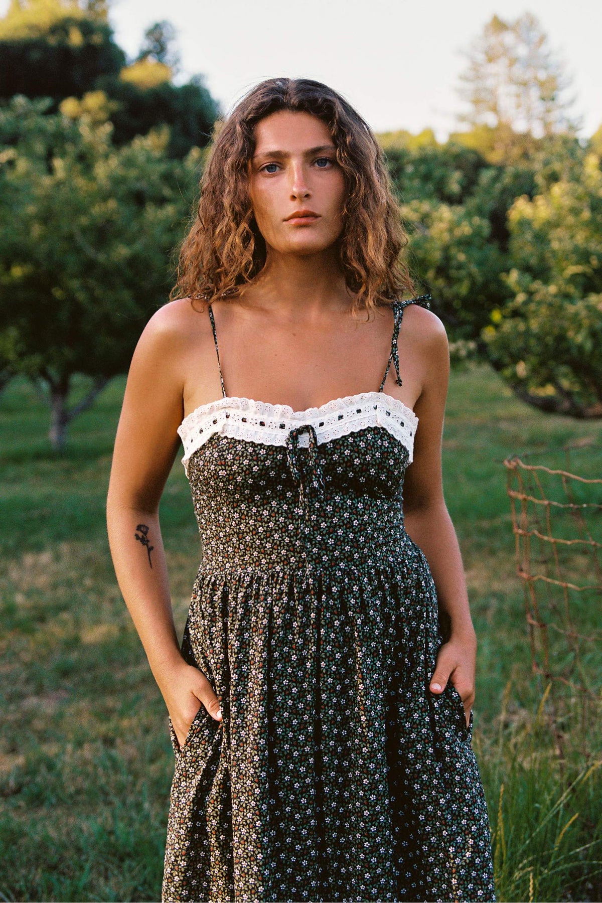 green emerald velvet dress The Emma Dress main image 0