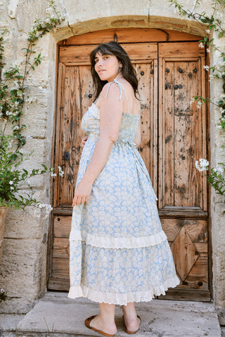 The Emma Dress Extended | Sky Chamomile