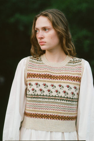 The Emmi Vest | Fair Isle Rose