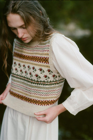 The Emmi Vest | Fair Isle Rose