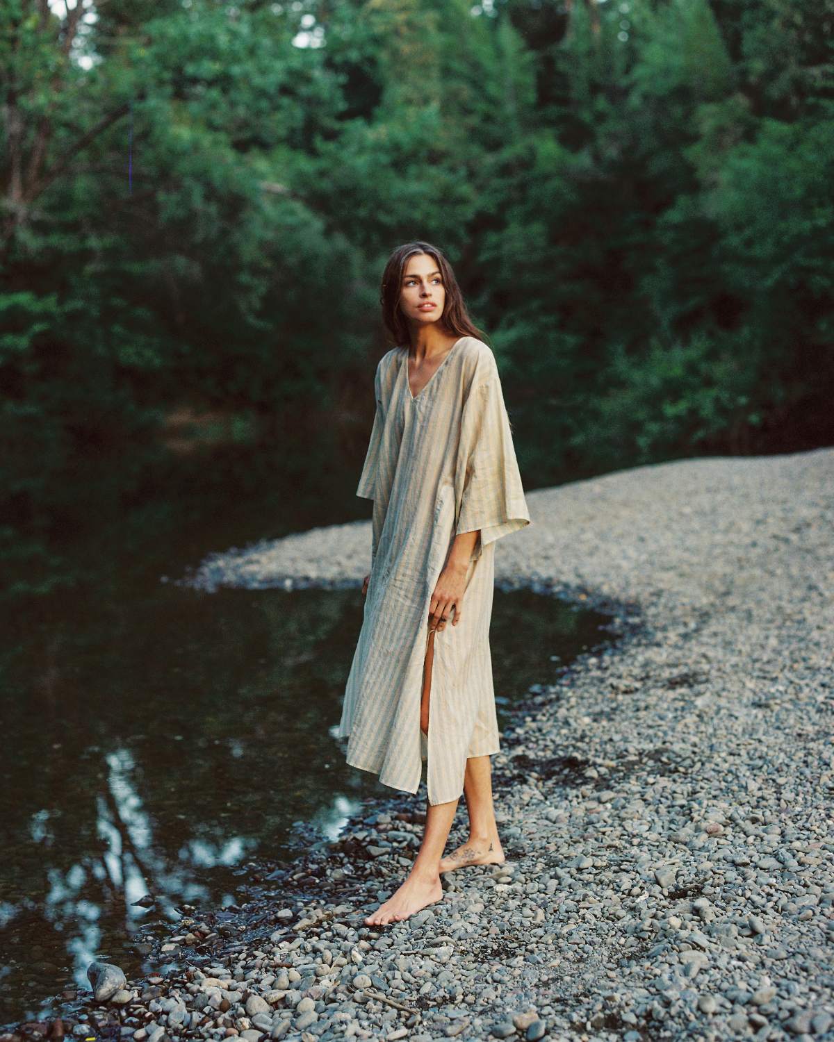 The Frida Dress | Aqua Stripe The Frida Dress | Aqua Stripe
