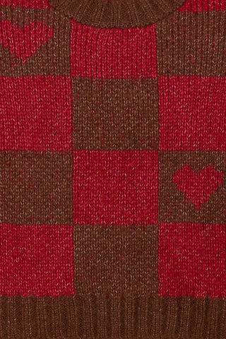 The Honey Sweater | Fireplace Red Hearts