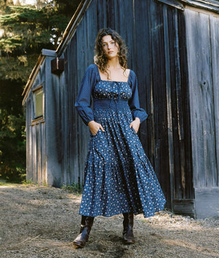 The Jennica Dress | Oat Straw Blue