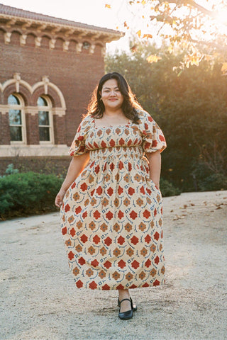 The Katrina Dress Extended in Oak Leaf, Size 2XL