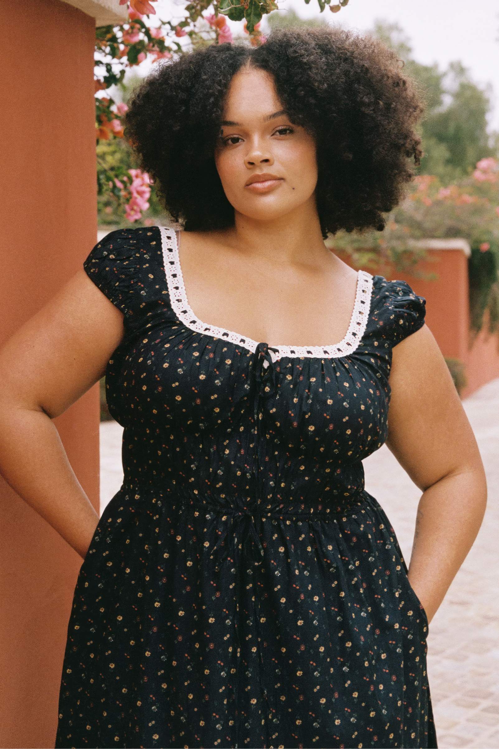 The Kelly Dress Extended | Aster Garden Black – Christy Dawn