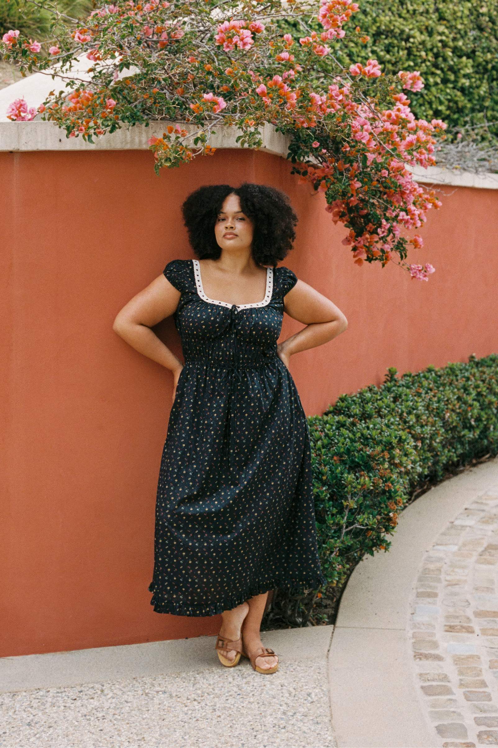 The Kelly Dress Extended | Aster Garden Black – Christy Dawn