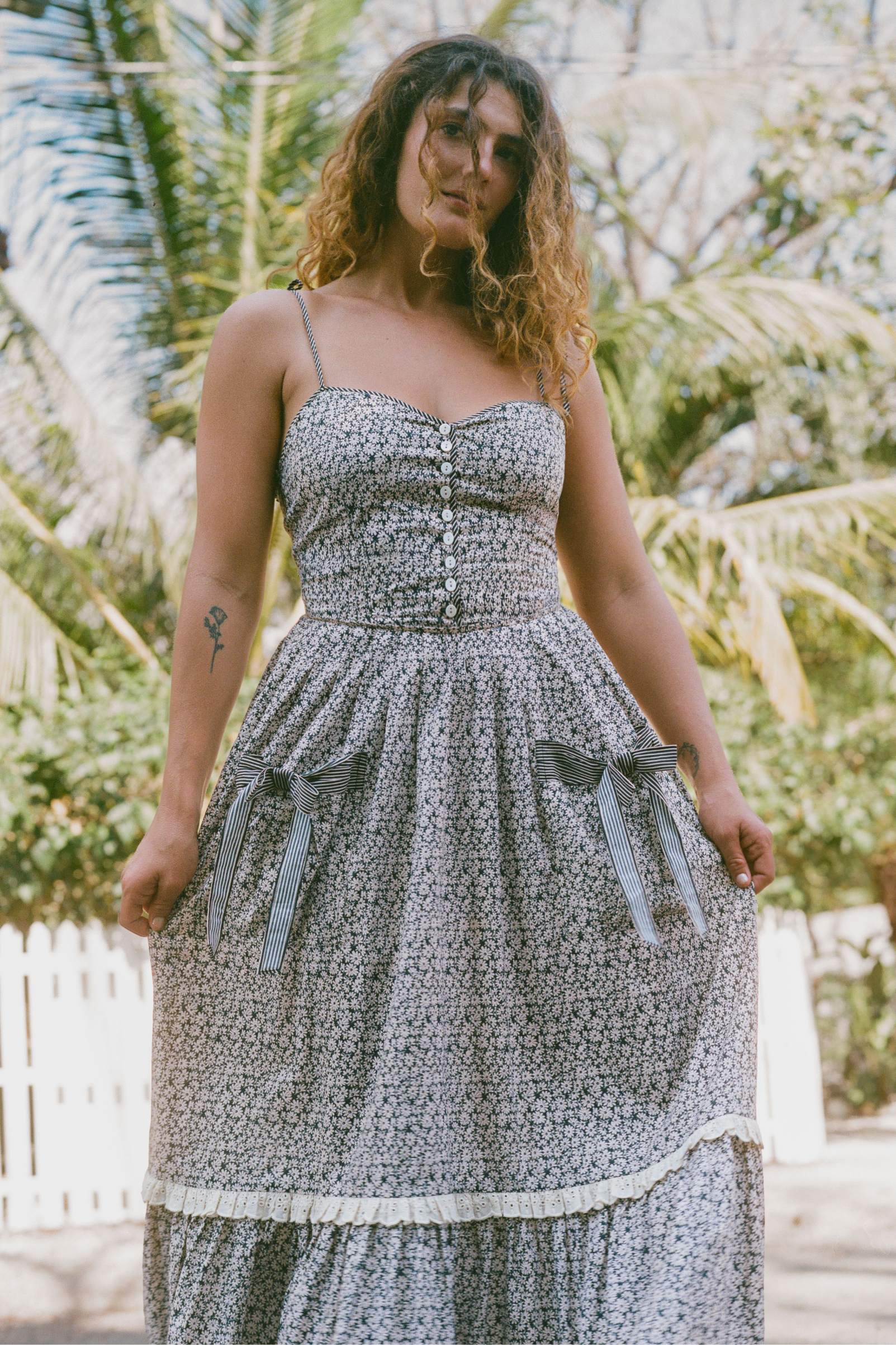 The Lia Dress | Noir Phlox – Christy Dawn