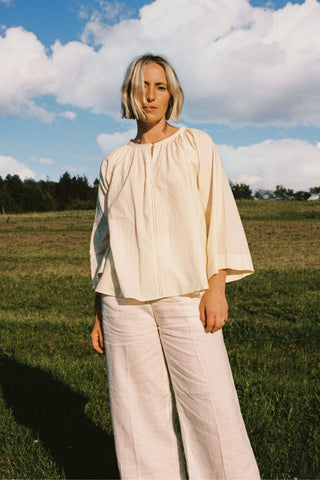 The Lorena Blouse | Chamomile Khadi