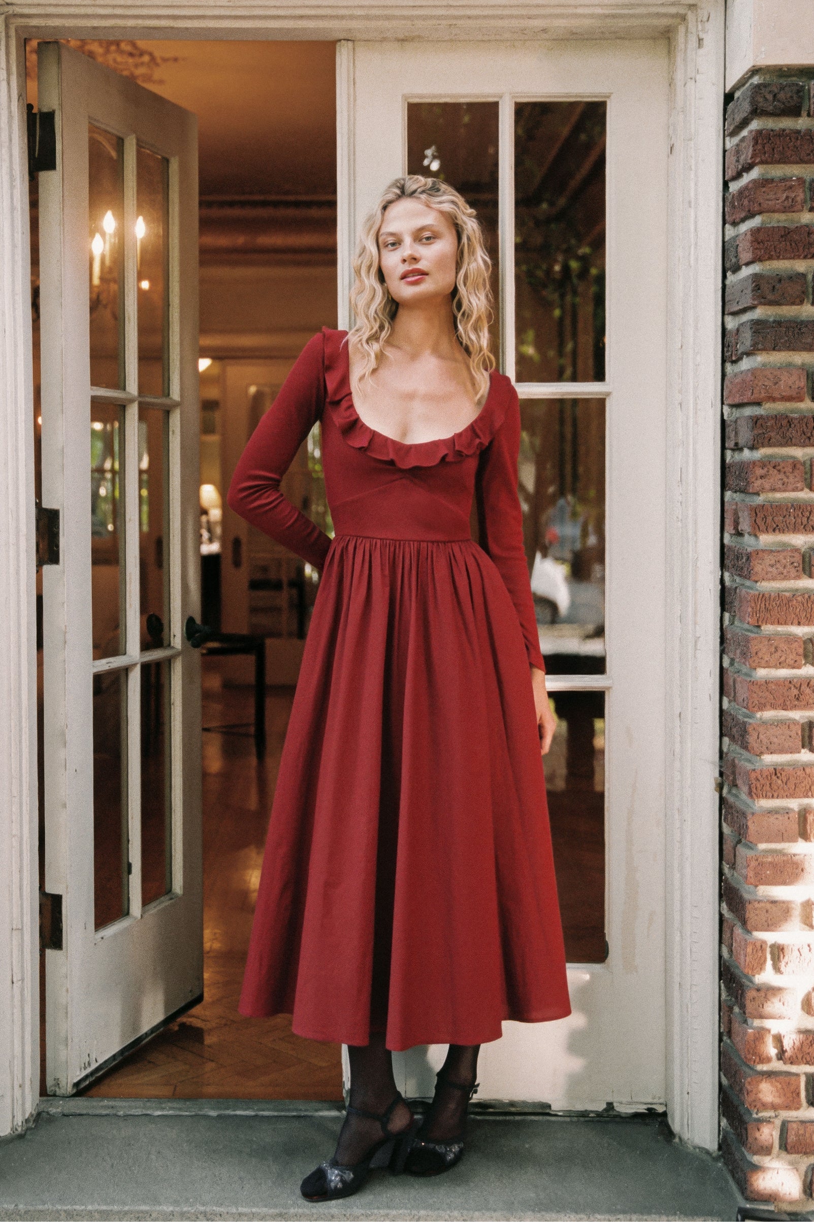 The Marion Dress | Red Dahlia – Christy Dawn