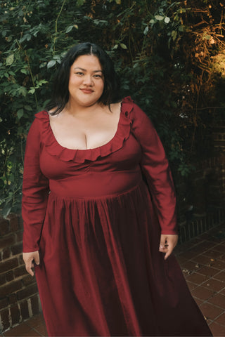 The Marion Dress Extended | Red Dahlia