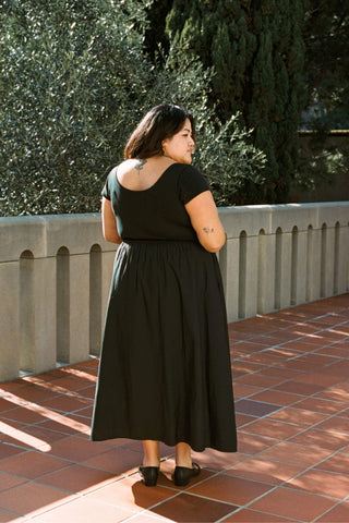 black monika midi dress LAULE Monika Midi Dress Black- Trendyol