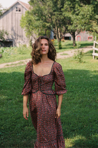 The Narcissa Dress | Evergreen Apple Harvest