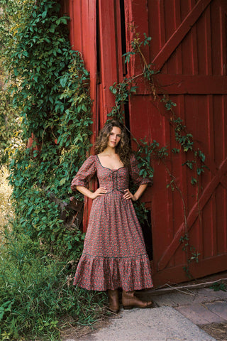 The Narcissa Dress | Evergreen Apple Harvest