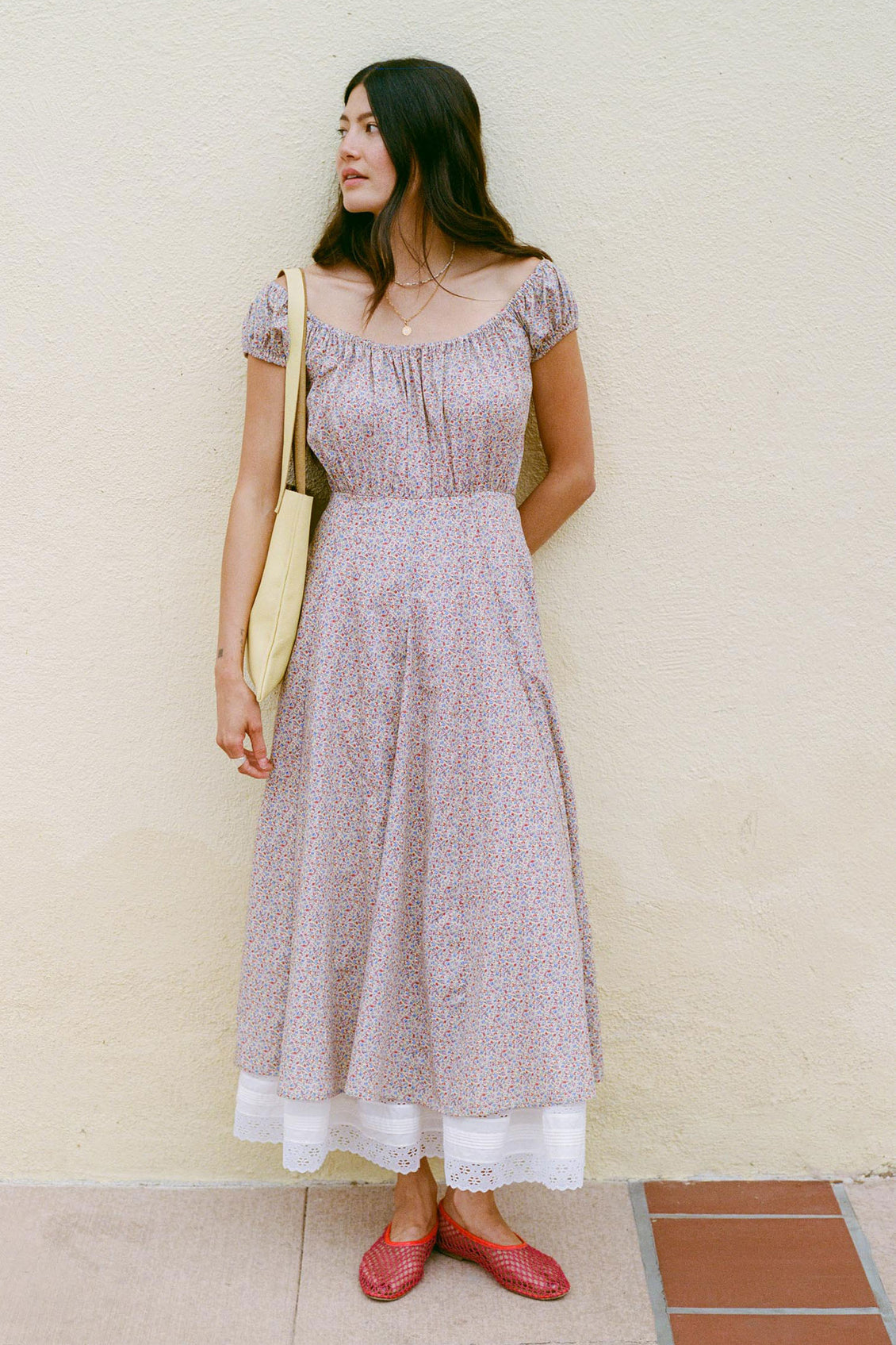 The Olivia Dress | Chamomile Rose Cluster