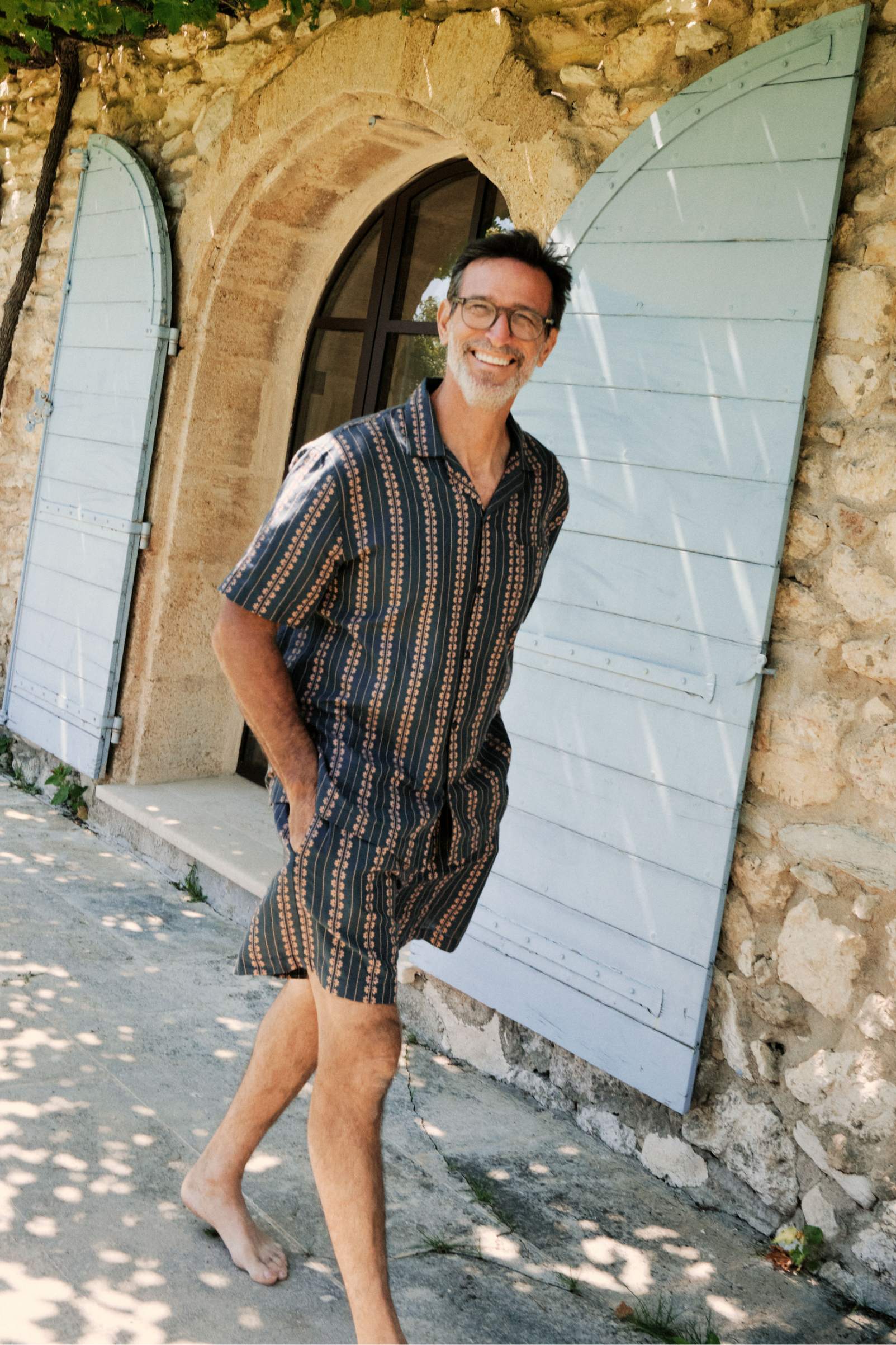 The Pedro Short Sleeve Shirt | Indigo Zinnia Stripe – Christy Dawn