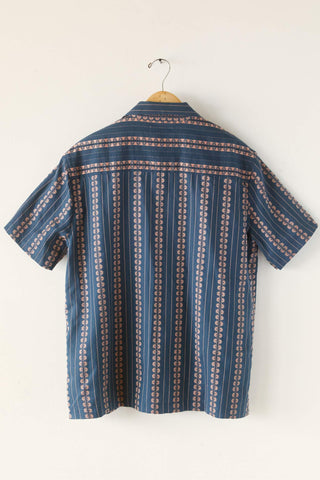 The Pedro Short Sleeve Shirt | Indigo Zinnia Stripe