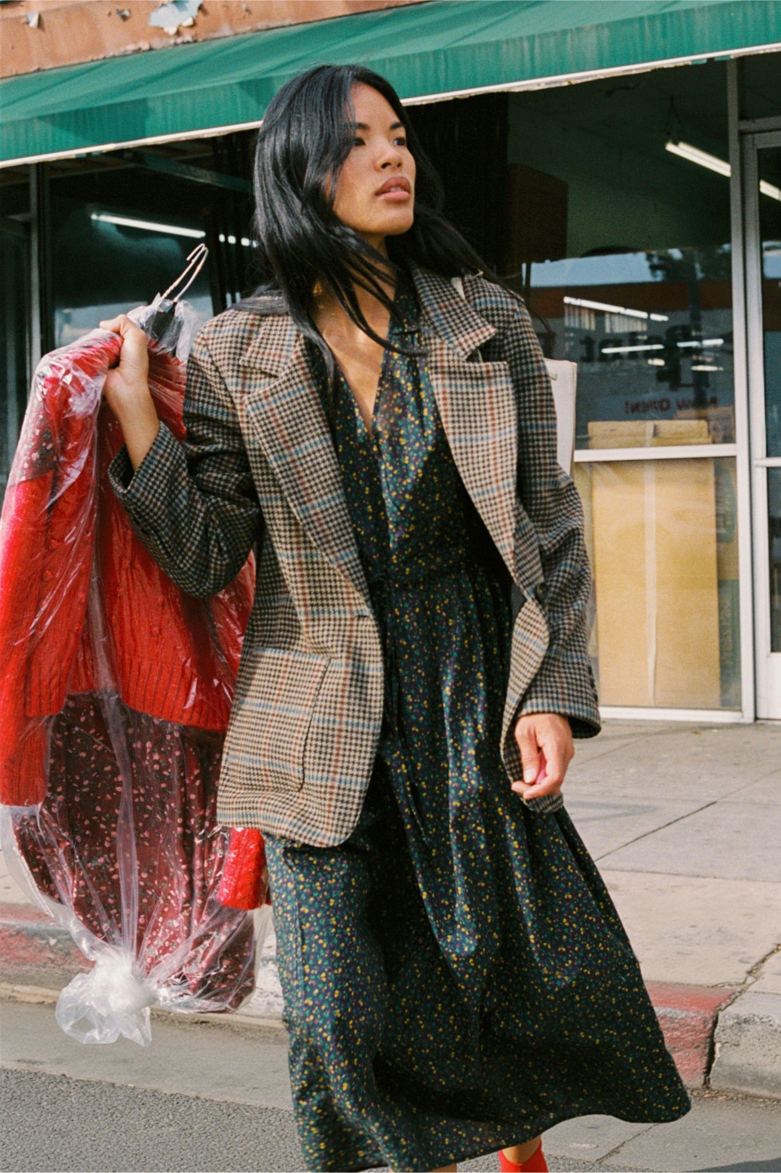 DRESSTERIOR ペーパーリネンショートブルゾン ブラック 23SS 洗える／リネン100％】ウォッシャブルペーパーリネンブルゾン