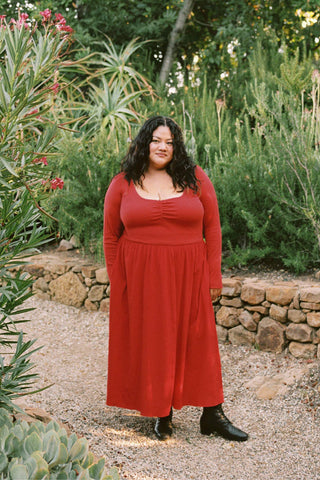 The Ramona Dress Extended | Crimson