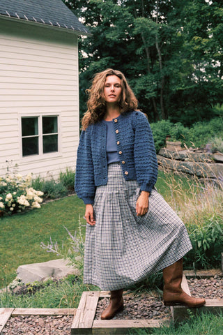 The Rhoda Skirt | Slate Gingham