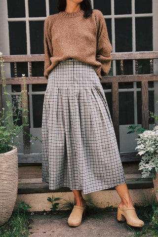 The Rhoda Skirt | Slate Gingham