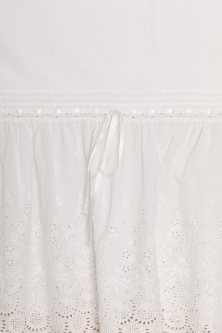 White lace swatch with a subtle pattern 