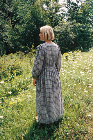 The Saunders Dress | Slate Gingham