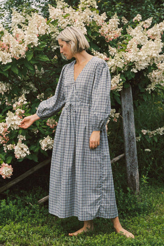 The Saunders Dress | Slate Gingham