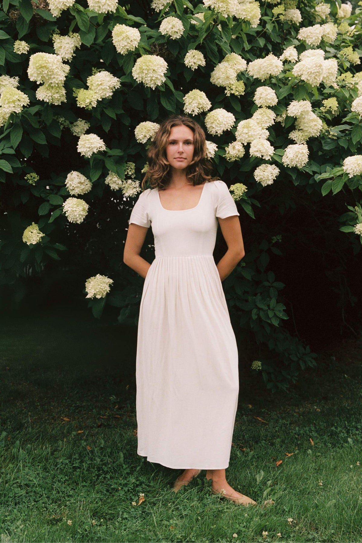 The Scarlet Dress in Eggshell, Size XS