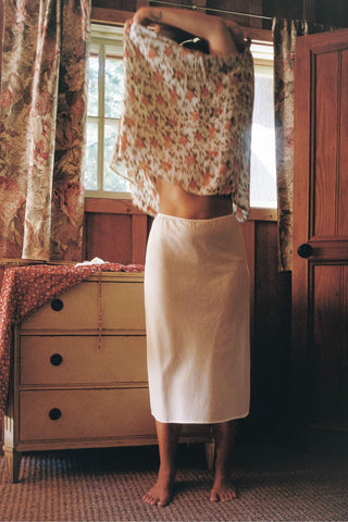 The Livia Skirt Slip | Ivory