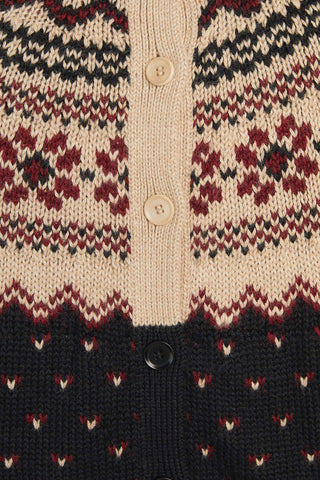 The Thora Cardigan | Fair Isle Noir