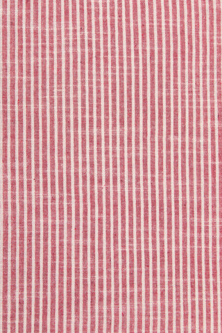 Close-up of red and white striped fabric texture